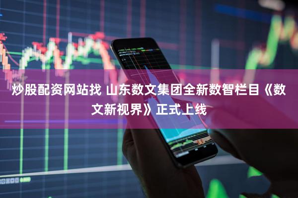 炒股配资网站找 山东数文集团全新数智栏目《数文新视界》正式上线